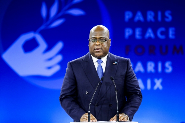 DRC President Félix Tshisekedi at Paris Peace Forum, November 12, 2019.