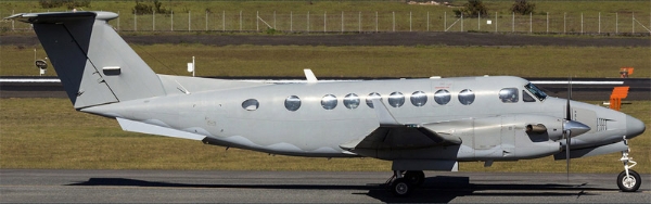 A Beechcraft 350 has been stationed at the Al Khadim military air base.