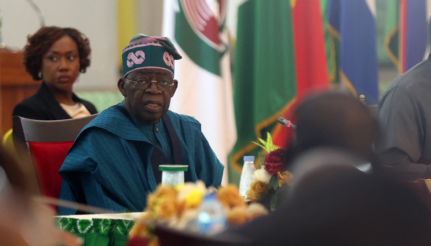 Nigeria’s President Bola Tinubu in Abuja on 24 February 2024.