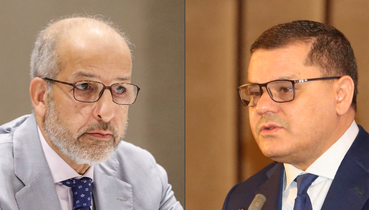 The Governor of the Central Bank of Libya (BCL), Al-Seddik Omar al-Kabir and Prime Minister Abdelhamid Dabaiba.
