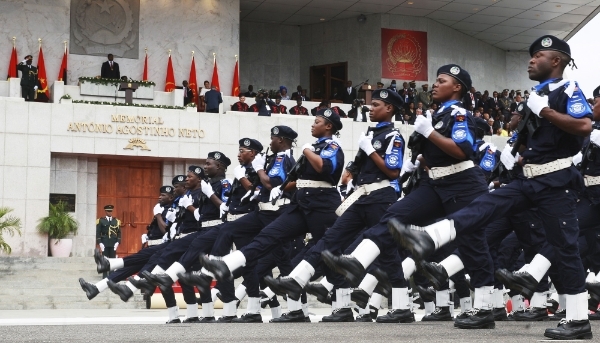 A military parade at João Lourenço's inauguration ceremony in Luanda on 26 September 2017.