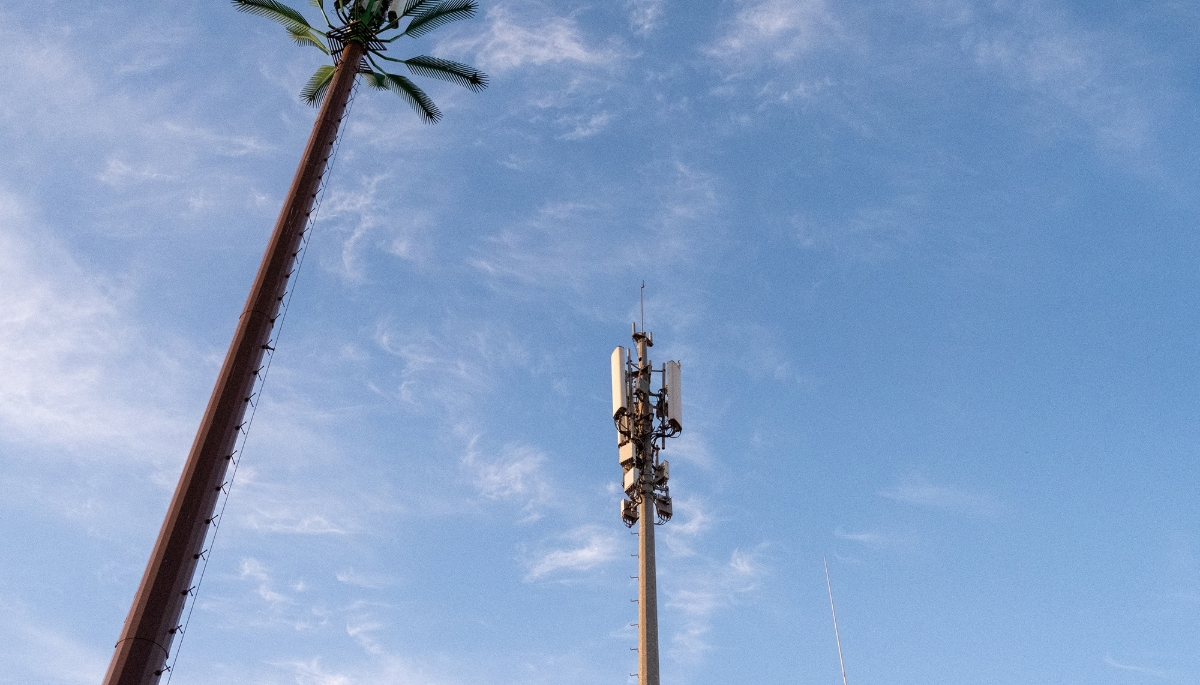 A 5G antenna in Casablanca, Morocco, on 1 October 2023.