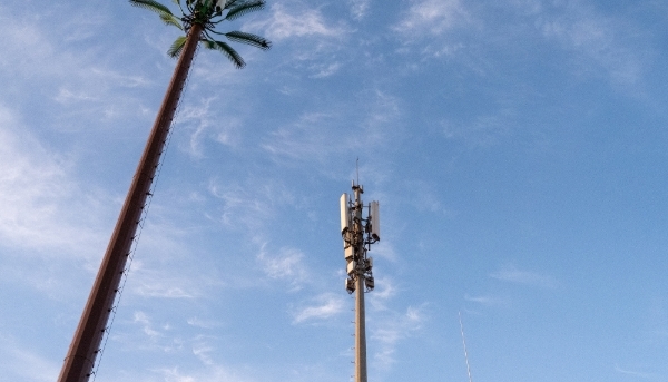 A 5G antenna in Casablanca, Morocco, on 1 October 2023.