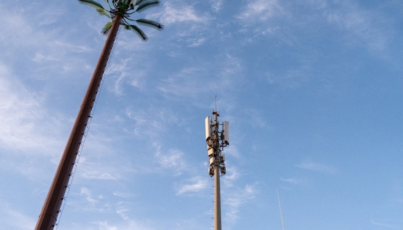 A 5G antenna in Casablanca, Morocco, on 1 October 2023.