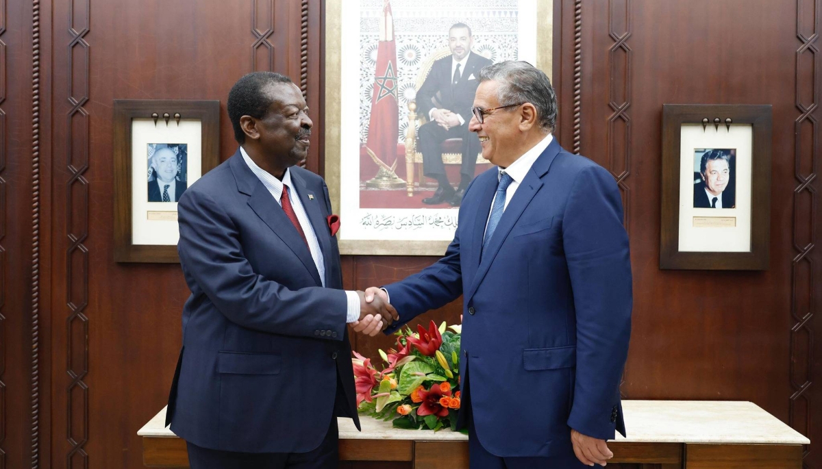 Moroccan Prime Minister Aziz Akhannouch and Kenyan Minister of Foreign Affairs and Expatriates Musalia Mudavadi in Rabat on 27 May, 2025.