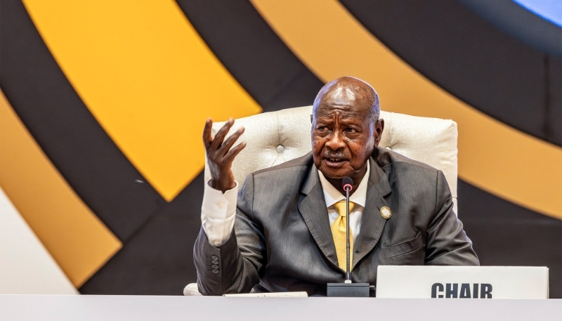 President of Uganda, Yoweri Museveni, in Kampala on 20 January 2024.