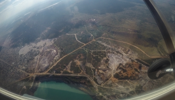 Aerial view of the Mutoshi cobalt mine in Kolwezi, on 10 April 2018.