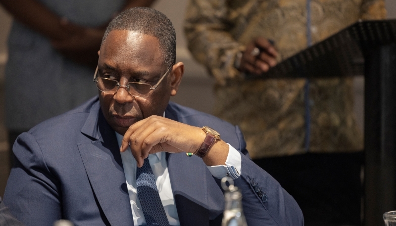 Former Senegalese president Macky Sall in Cape Town (South Africa), on 27 February 2025.