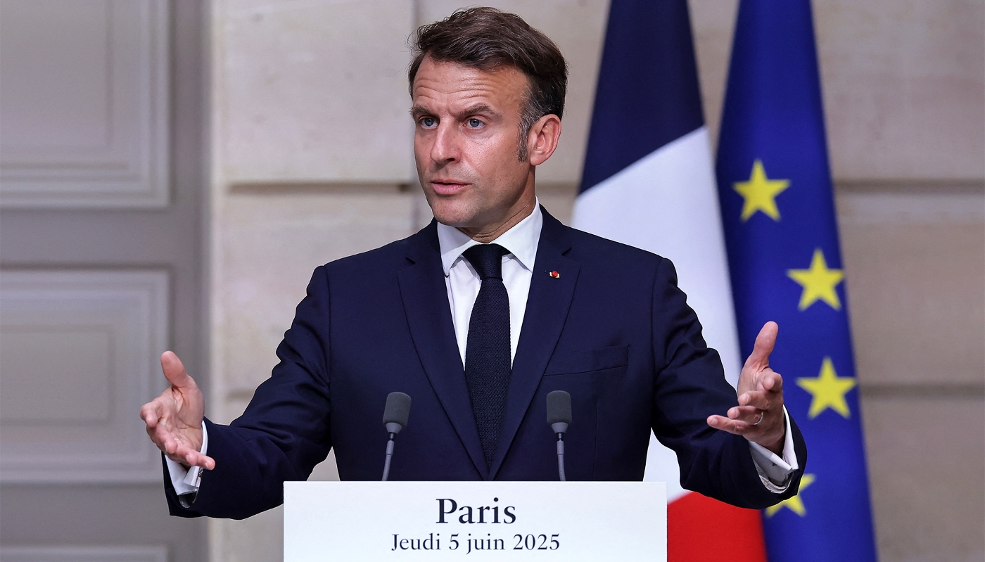 France's President Emmanuel in Paris on 5 June 2025.