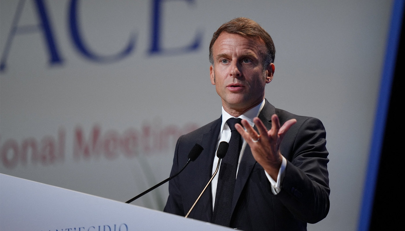 French President Emmanuel Macron in Paris on 22 September 2024.