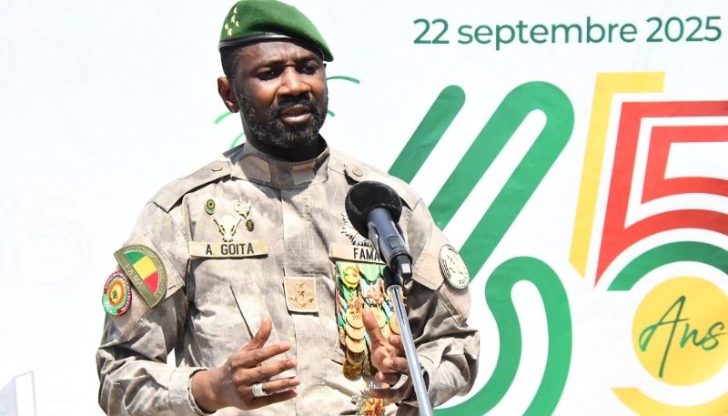 President Assimi Goïta during Mali's 65th Independence Day celebrations in Bamako on 22 September 2025.