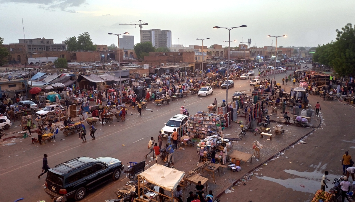 A market in Niamey, in May 2023. 