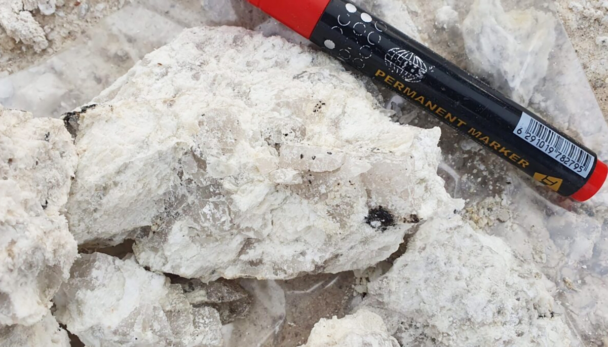 Sample of minerals presented on the Jupiter Project site in December 2024.