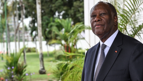 Ivorian president Alassane Ouattara in Abidjan on 5 October 2023.