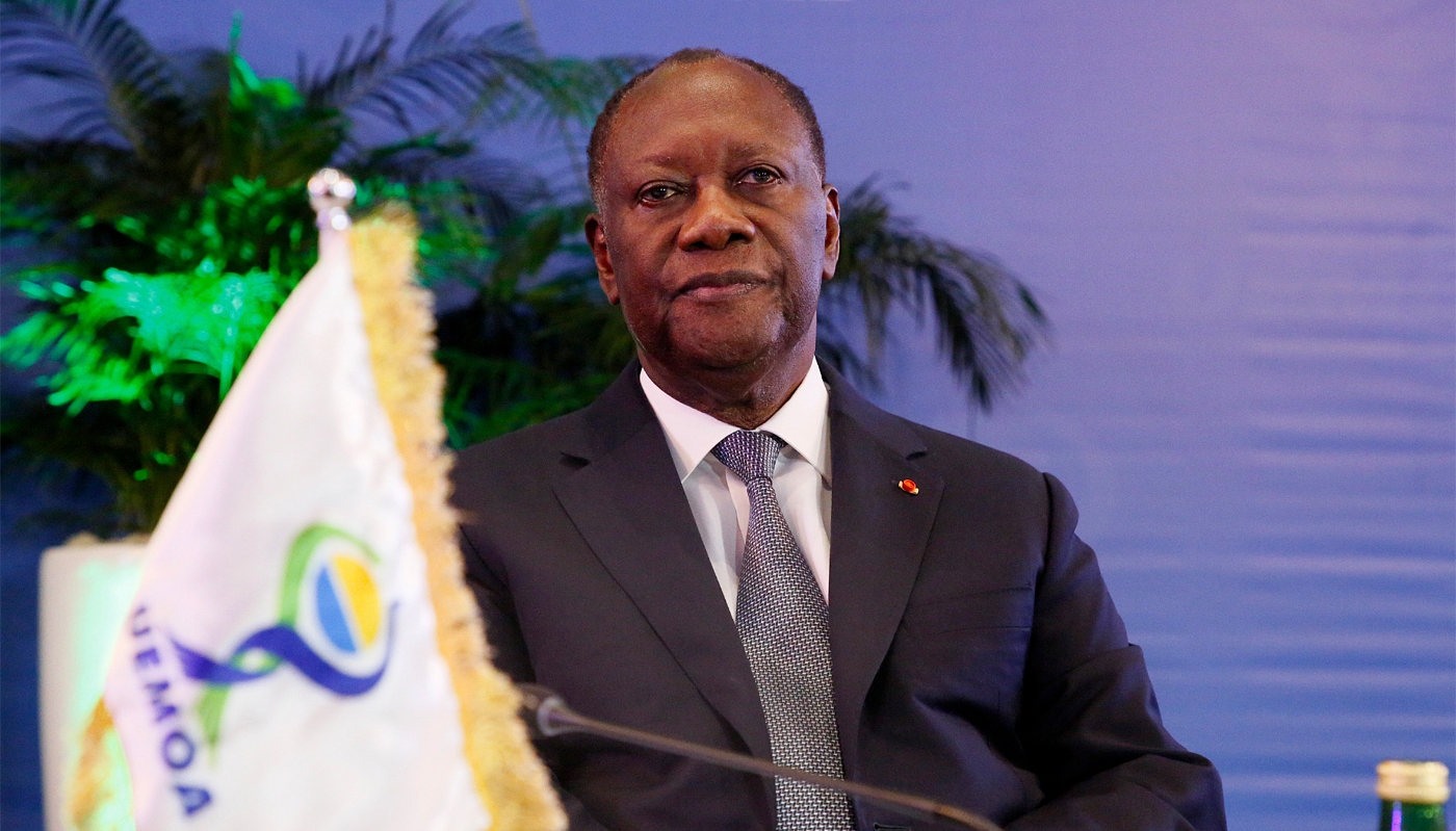 The Ivorian leader and current WAEMU president Alassane Ouattara in Abidjan on 5 December 2022.