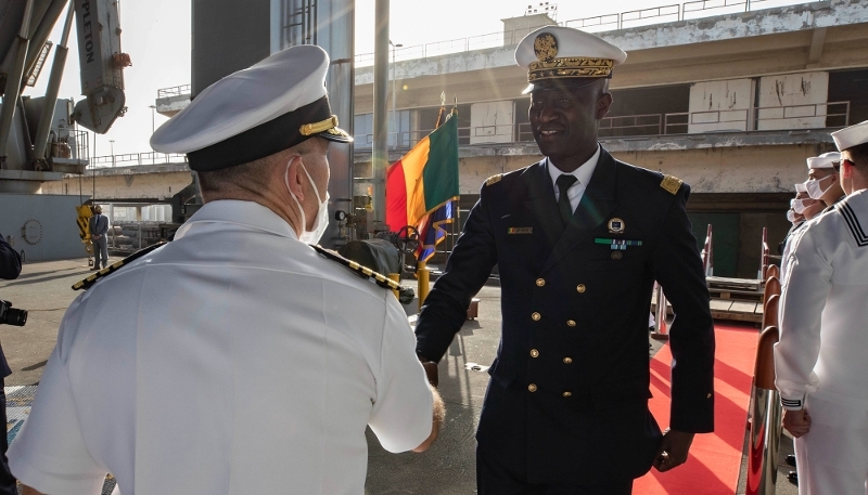 Senegal’s new chief of defence staff, Vice Admiral Oumar Wade, in Dakar, March 2022.