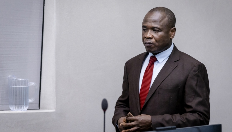 Former rebel leader Dominic Ongwen on 15 December 2022 at the International Criminal Court in The Hague (Netherlands).