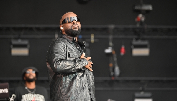 Gims performing at the Fête de L'Humanité in Bretigny-sur-Orge, France, on 14 September 2025. 