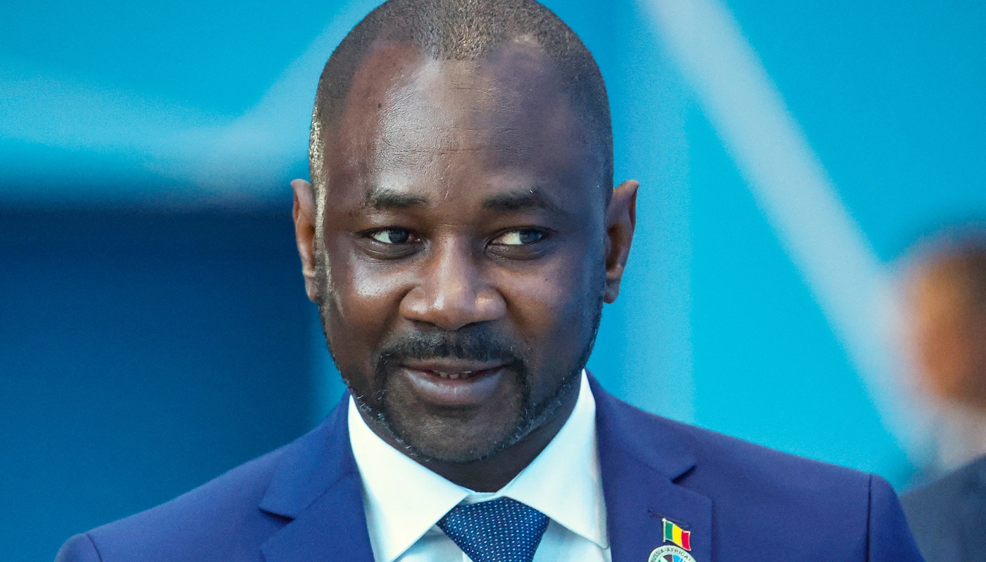 Assimi Goïta, leader of Mali's junta, at the Russia-Africa summit in Saint Petersburg, Russia, 27 July 2023.