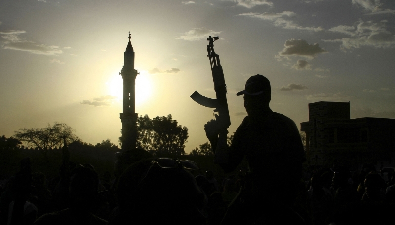 A fighter loyal to Abdel Fattah al-Burhan during a graduation ceremony in Gedaref, southeastern Sudan, on 27 May 2024.