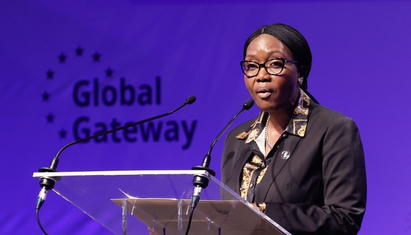 Prime Minister of Namibia Saara Kuugongelwa-Amadhila in Brussels, 21 June 2022. 