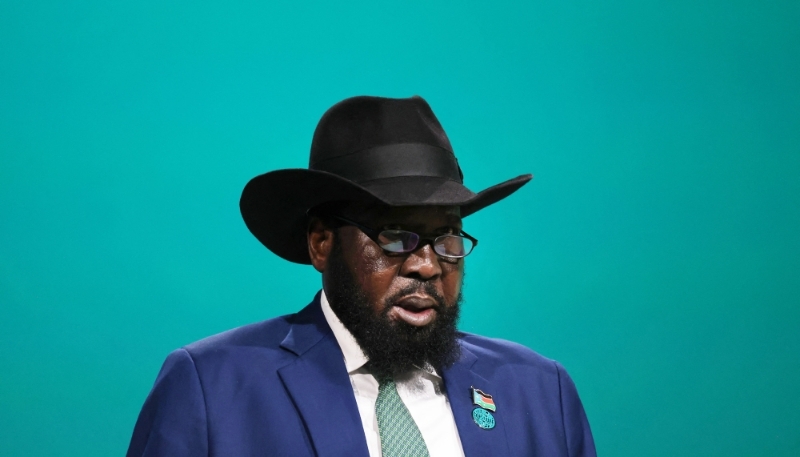 Salva Kiir, President of South Sudan, during the COP28 Climate Conference in Dubai on 2 December 2023.