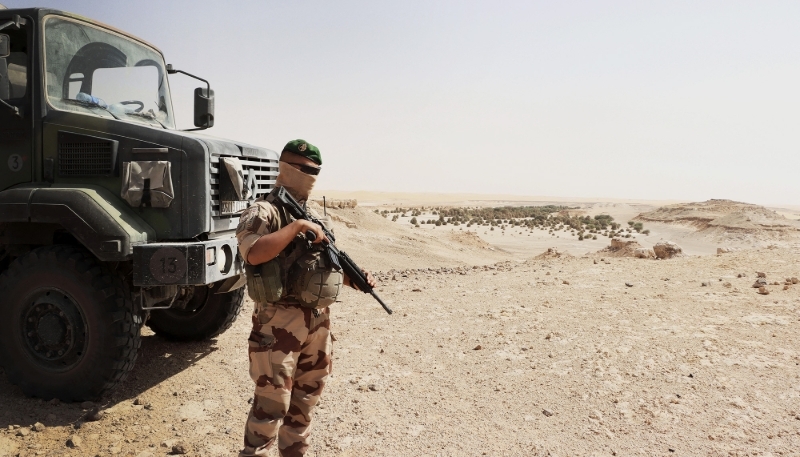 A French soldier from Operation Barkhane in northern Chad, on 2 June 2022.