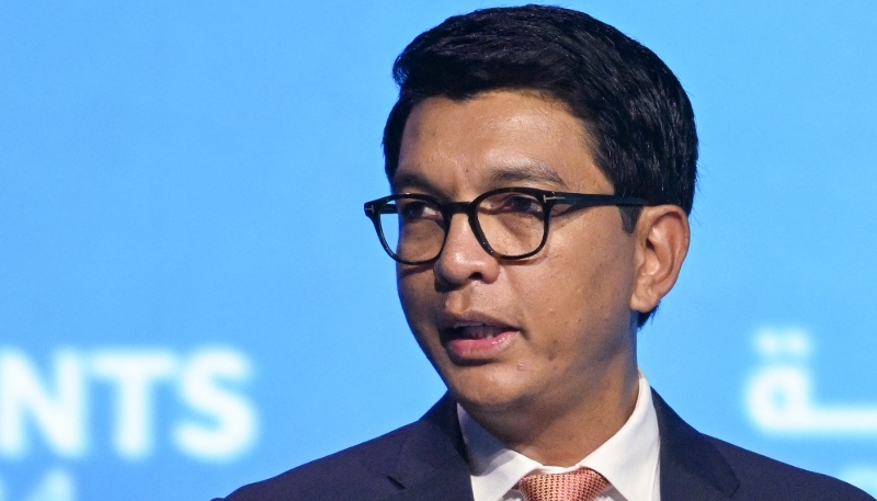 Madagascar's president Andry Rajoelina at the World Government Summit in Dubai on 13 February 2024.