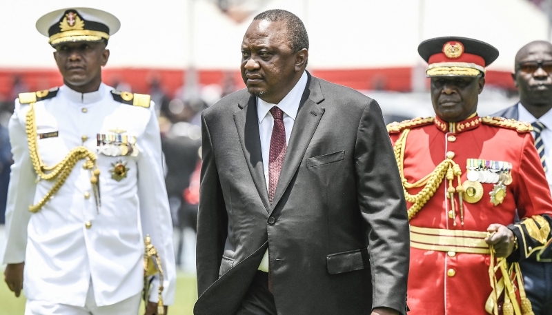 Uhuru Kenyatta in Nairobi on 13 September 2022 during William Ruto inauguration ceremony.