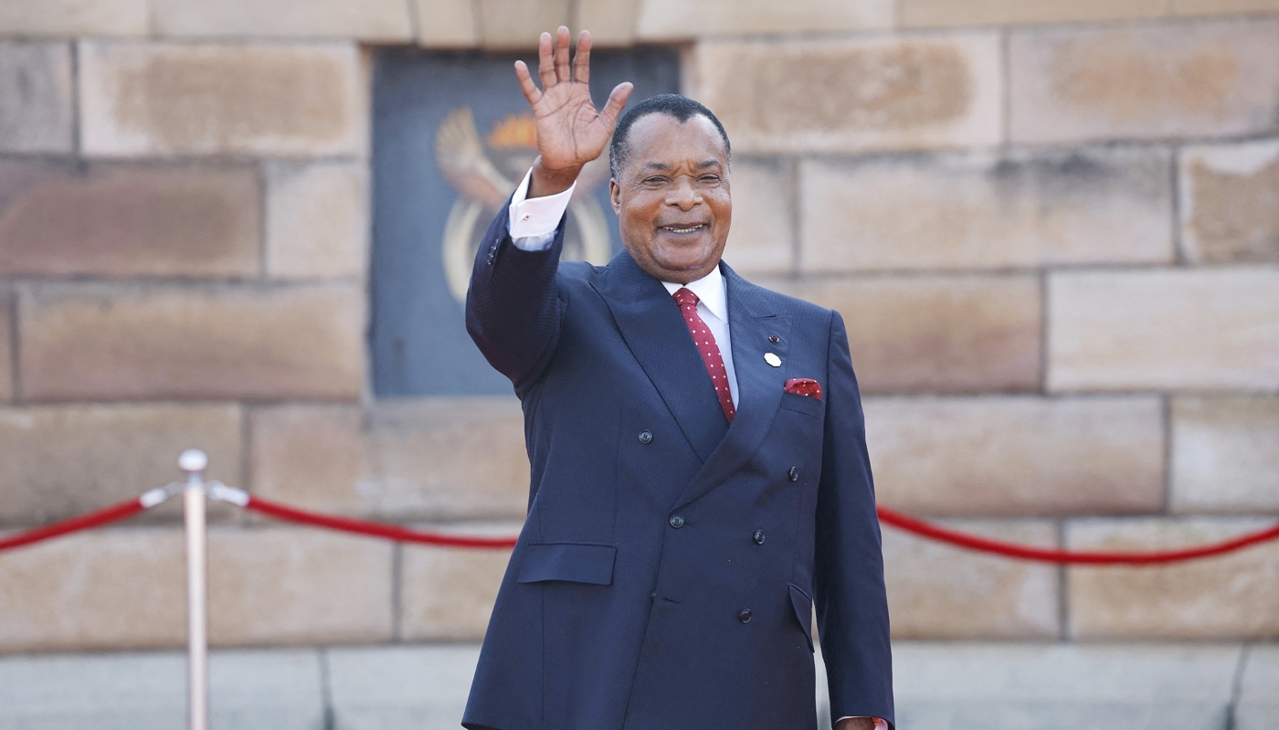 Denis Sassou Nguesso at the inauguration of South Africa's Cyril Ramaphosa as president in Pretoria on 19 June 2024.