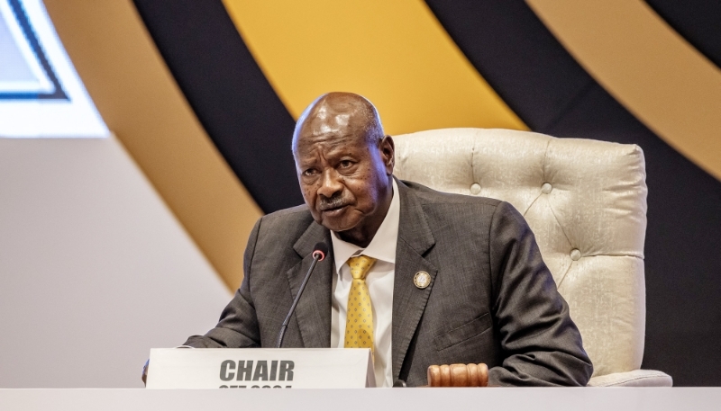 Yoweri Museveni during the Third South Summit in Kampala, Uganda, 21 January 2024.