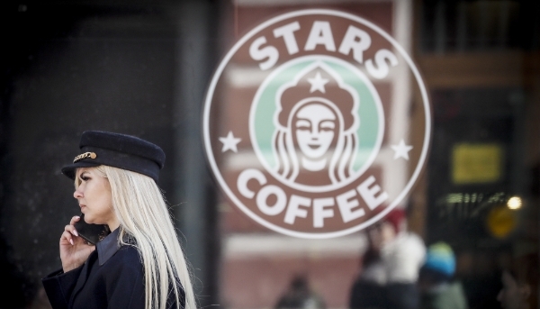 A Moscow branch of Stars Coffee, a chain that has taken over Starbucks outlets