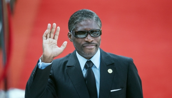 Teodoro Nguema Obiang Mangue in Pretoria, South Africa, for the inauguration of Cyril Ramaphosa on 25 May 2019. 