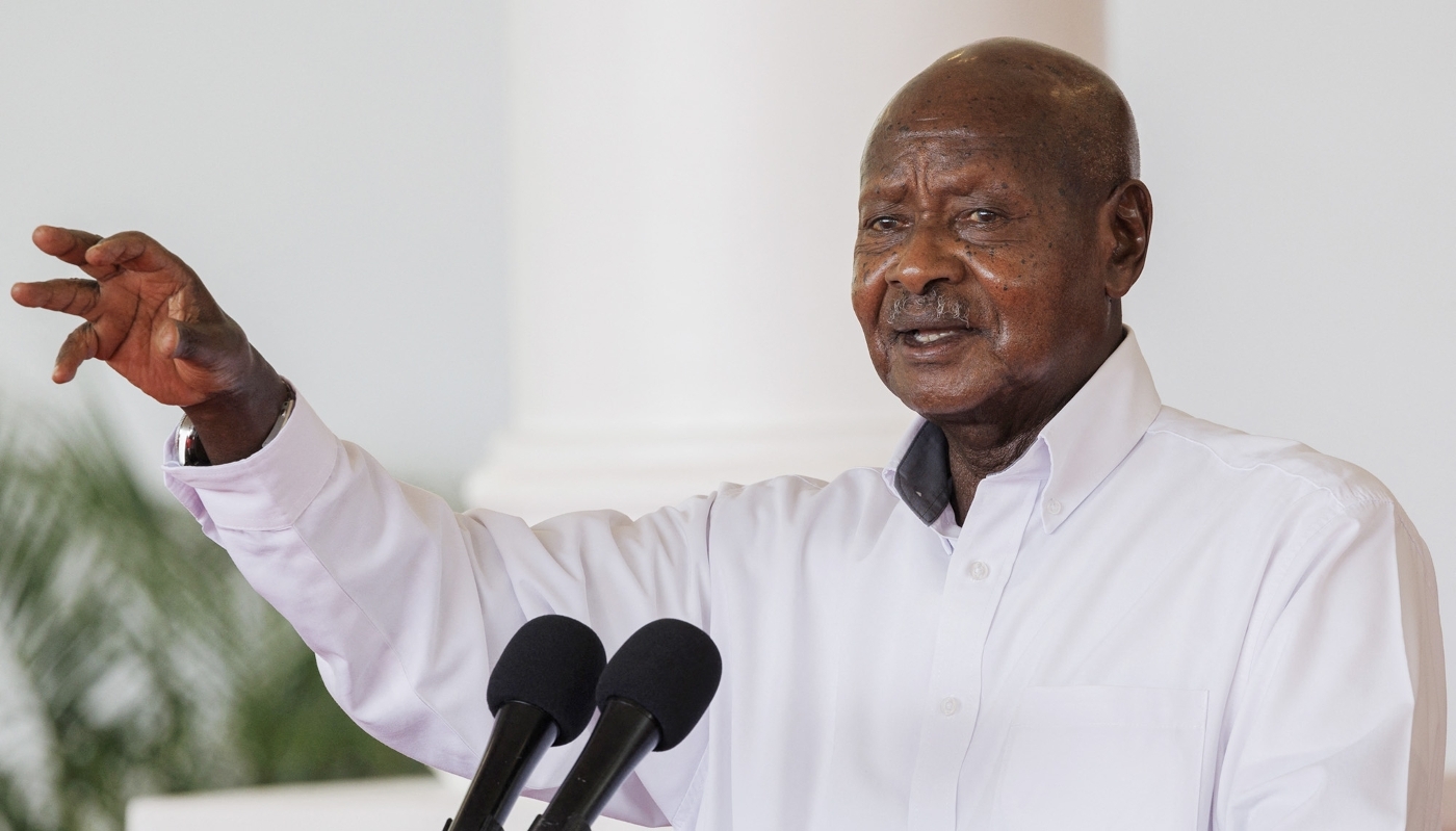 Ugandan President Yoweri Museveni during a state visit to Nairobi on 16 May 2024.