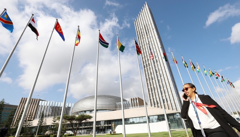 The African Union HQ in Addis Ababa, Ethiopia, 17 February 2024.