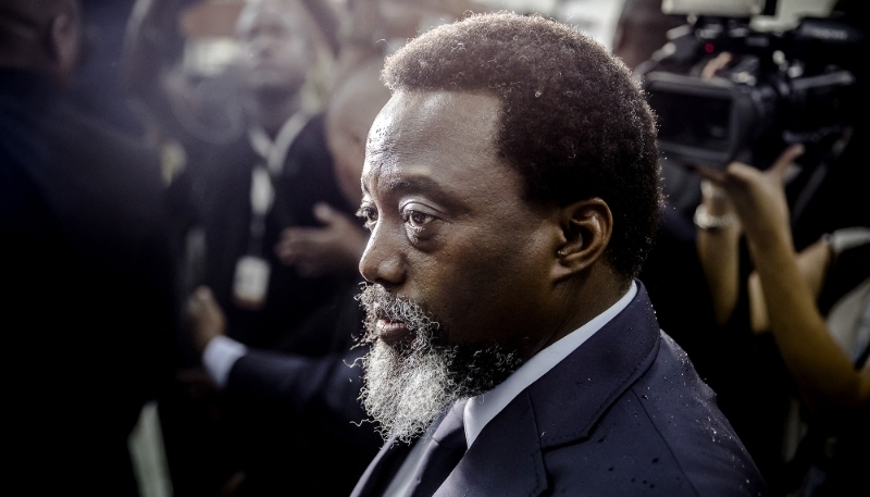 Former DRC president Joseph Kabila in Kinshasa on 30 December 2018.