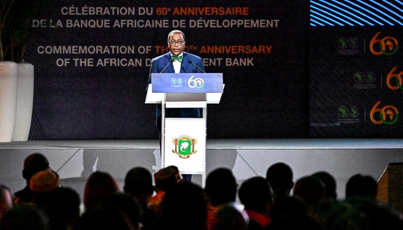 The current president of the African Development Bank, Akinwumi Adesina, in Abidjan on 10 September 2024.