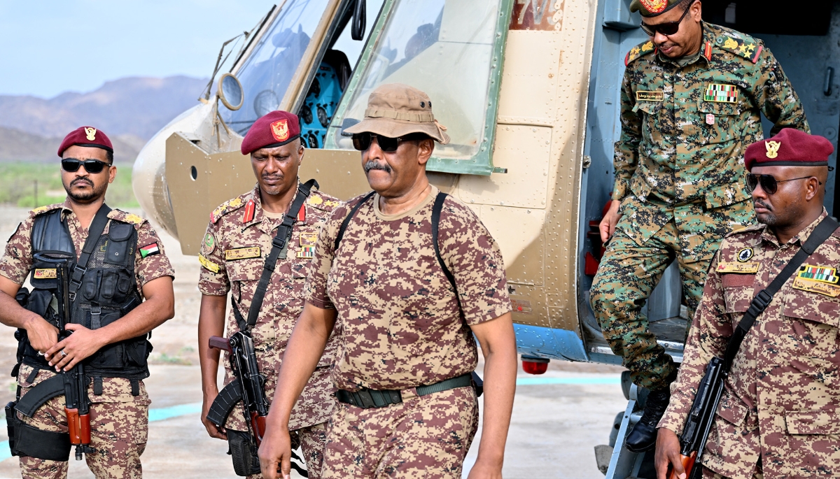 Abdel Fattah al-Burhan in Port Sudan on 31 July 2024.