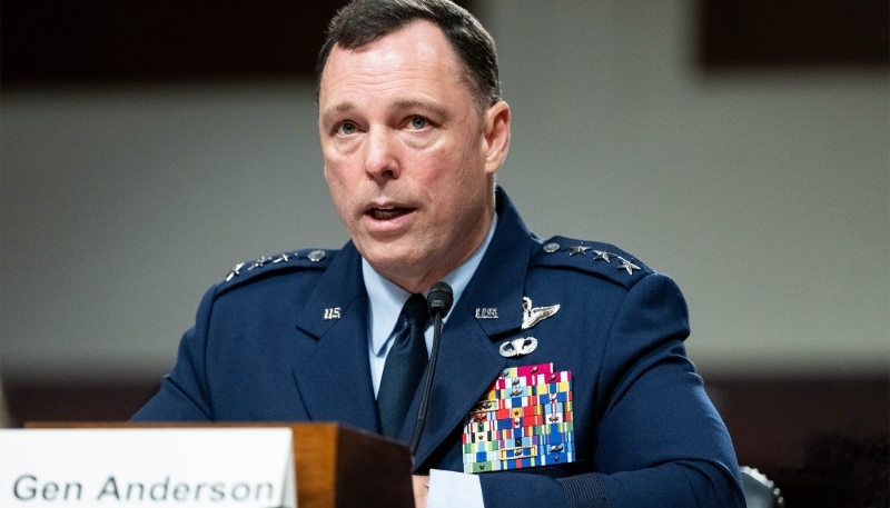 General Dagvin Anderson, head of AFRICOM, addressing the US Senate in Washington, on 22 July 2025.