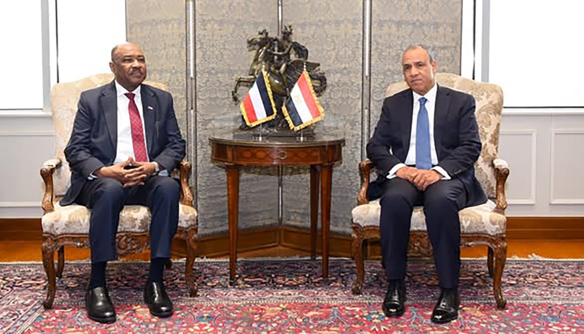 Sudan's Foreign Affairs Minister Mohieddin Salem (left) and his Egyptian counterpart Badr Abdelatty in Cairo, on 3 February 2026.