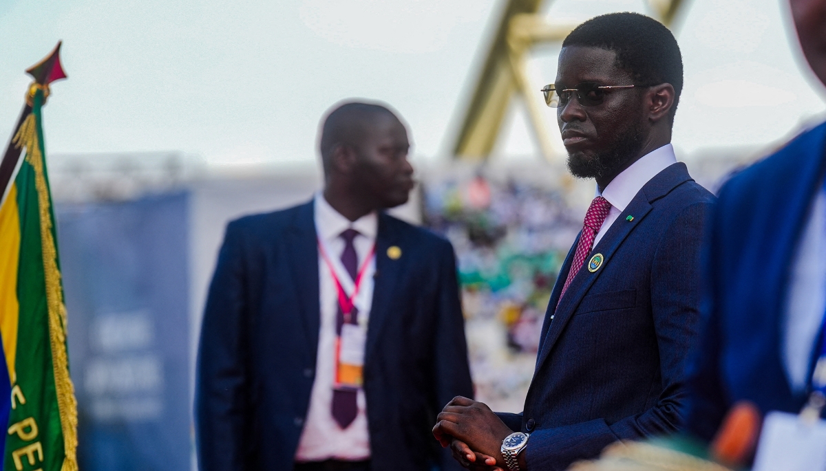 Senegal President Bassirou Diomaye Faye in Libreville, Gabon, on 3 May 2025.