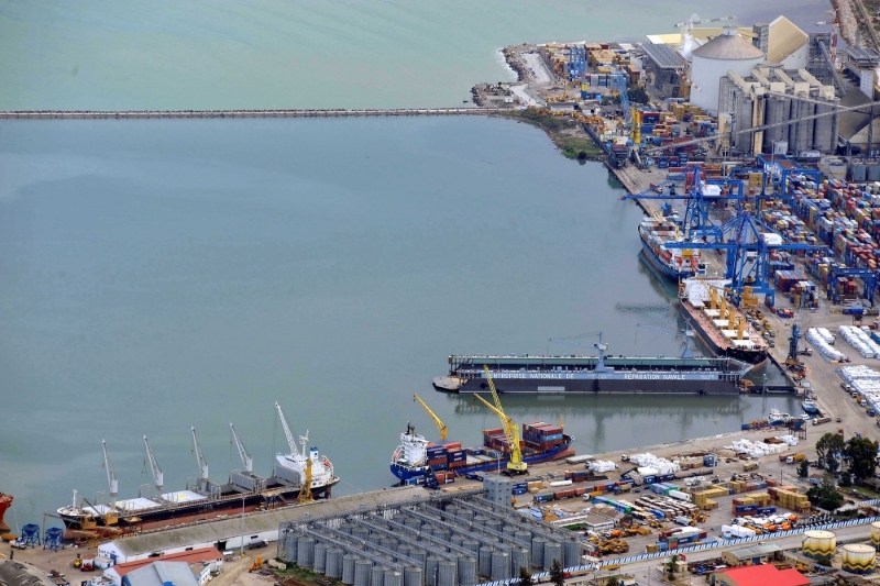 View of the Bejaia port in northern Algeria. 