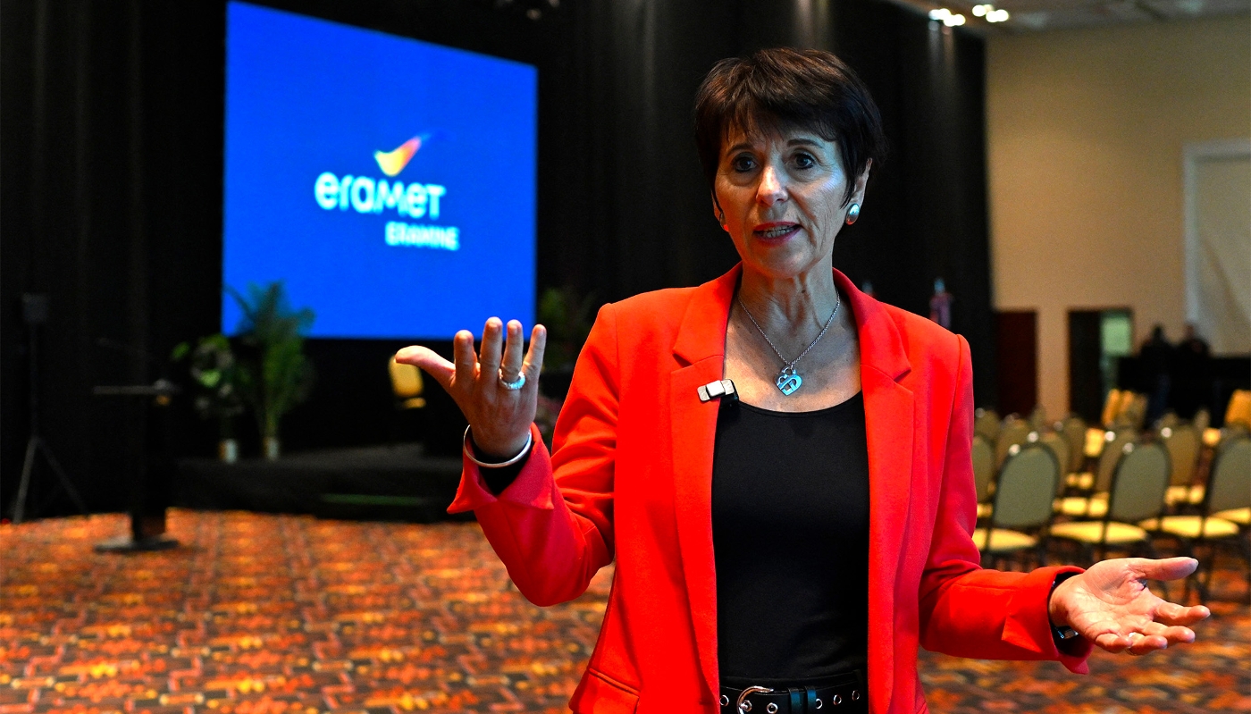 The CEO of the Eramet Group, Christel Bories, in Argentina, in July 2024.
