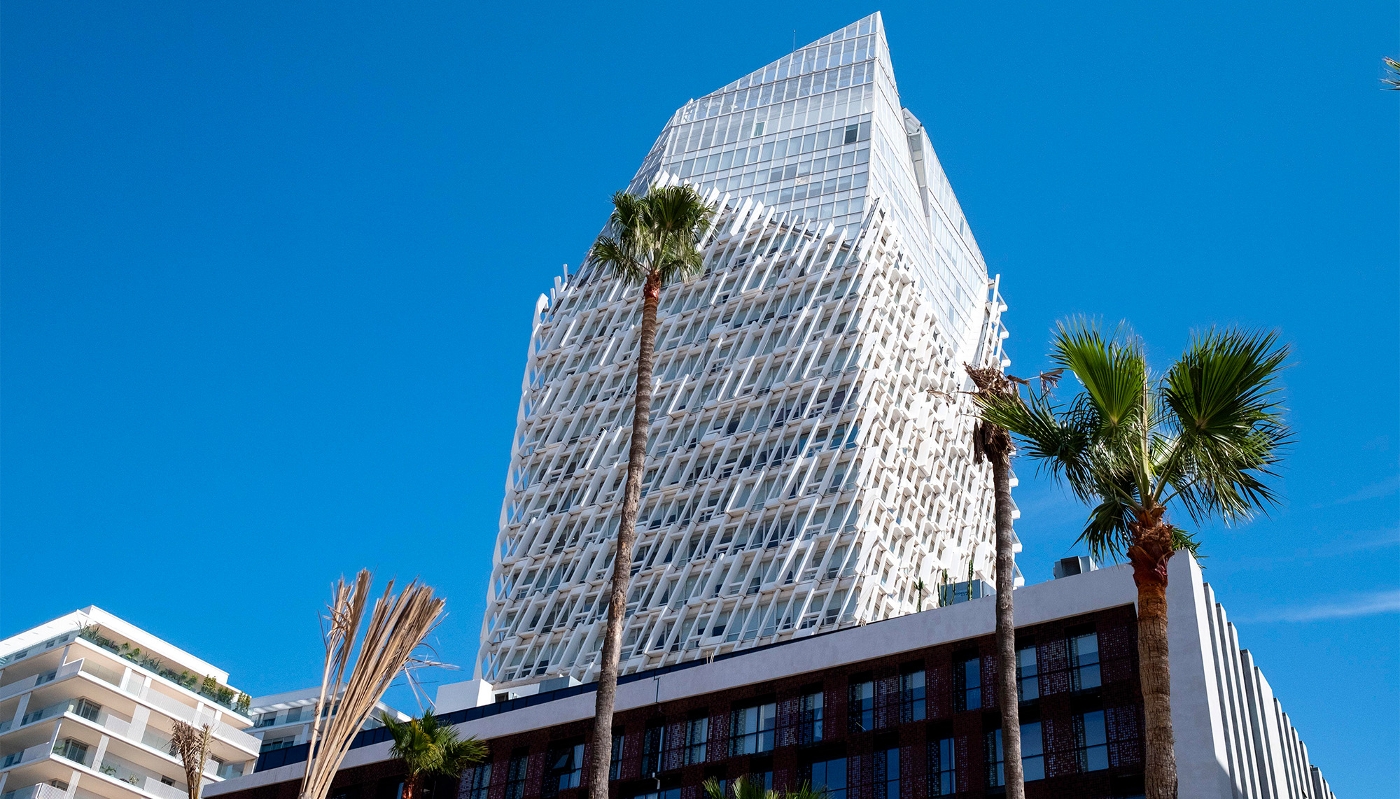 The CFC First tower, Casablanca, in October 2023.