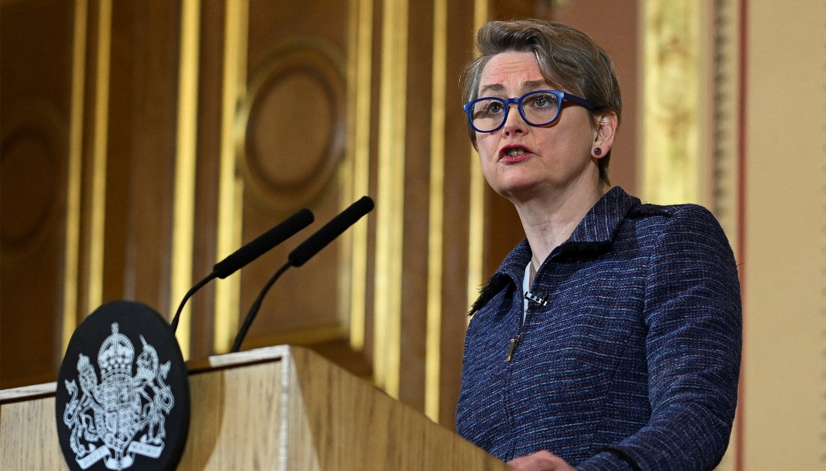 British Foreign Secretary Yvette Cooper in London on 9 December 2025.