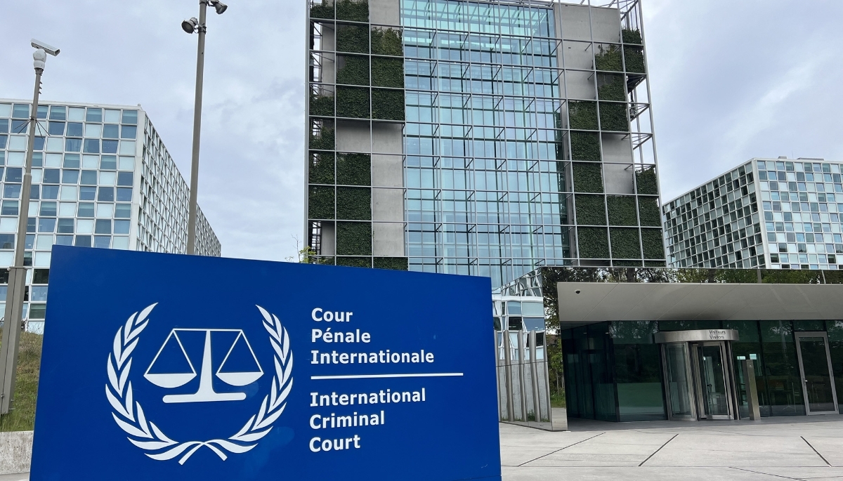 View of the International Criminal Court building in The Hague, Netherlands, in 2024.