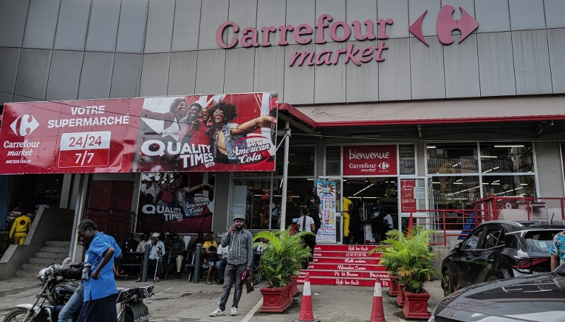 A Carrefour supermarket in Douala, Cameroon, on 24 October 2025.