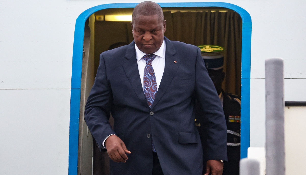 Faustin-Archange Touadéra arriving in Saint Petersburg, for the 2nd Russia-Africa summit, 26 July 2023.
