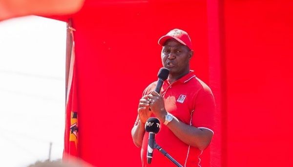 FRELIMO candidate Daniel Chapo at a meeting in Niassa province, July 2024.