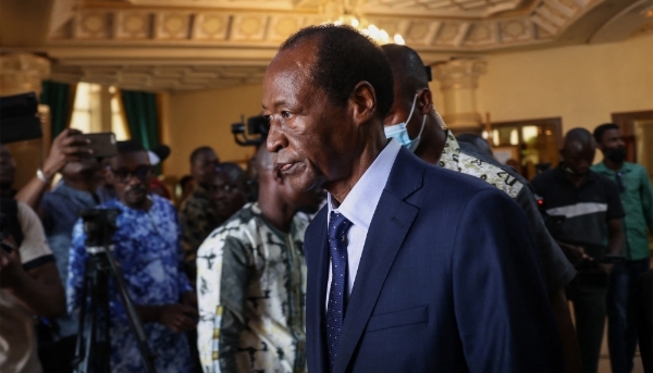 Former Burkina Faso President Blaise Compaoré in Ouagadougou on 8 July 2022.